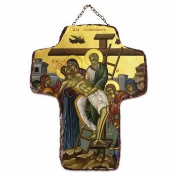 Η ΑΠΟΚΑΘΗΛΩΣΗ - Κεραμικός Σταυρός Τοίχου 21cm