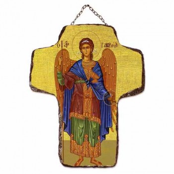 ΑΡΧΑΓΓΕΛΟΣ ΓΑΒΡΙΗΛ - Κεραμικός Σταυρός Τοίχου 21cm