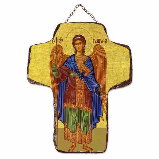 ΑΡΧΑΓΓΕΛΟΣ ΓΑΒΡΙΗΛ - Κεραμικός Σταυρός Τοίχου 21cm