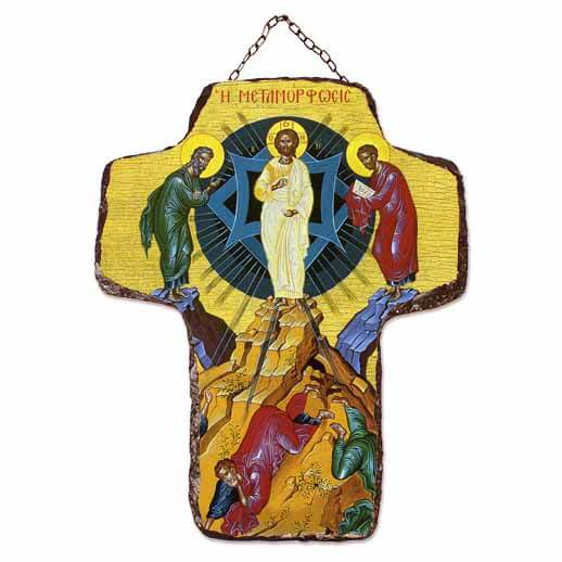ΜΕΤΑΜΟΡΦΩΣΗ ΣΩΤΗΡΟΣ - Κεραμικός Σταυρός Τοίχου 21cm