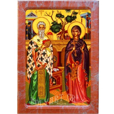 ΑΓΙΟΙ ΚΥΠΡΙΑΝΟΣ & ΙΟΥΣΤΙΝΗ – Εικόνα Τεχνοτροπίας
