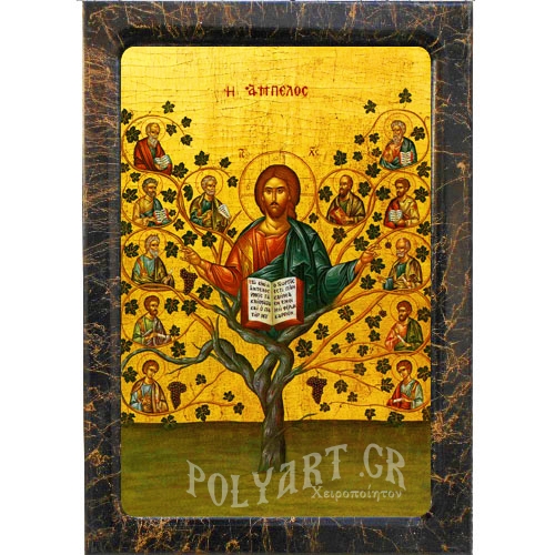 ΙΗΣΟΥΣ ΧΡΙΣΤΟΣ Η ΑΜΠΕΛΟΣ – Εικόνα Τεχνοτροπίας