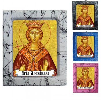 Αγία Αλεξάνδρα - Κεραμική Εικονούλα Τεχνοτροπίας 