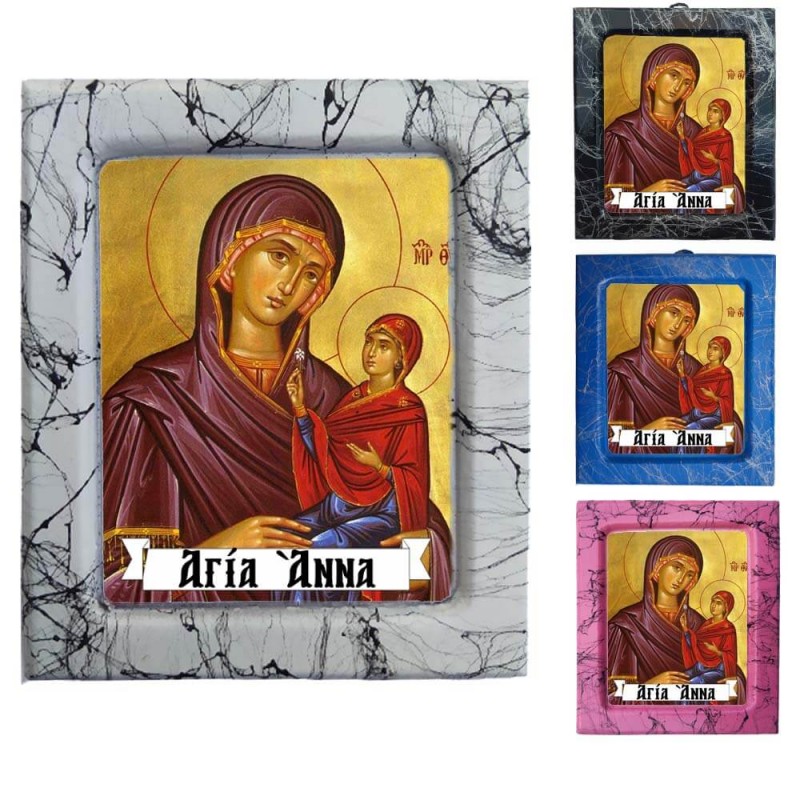 Αγία Άννα - Κεραμική Εικονούλα Τεχνοτροπίας 