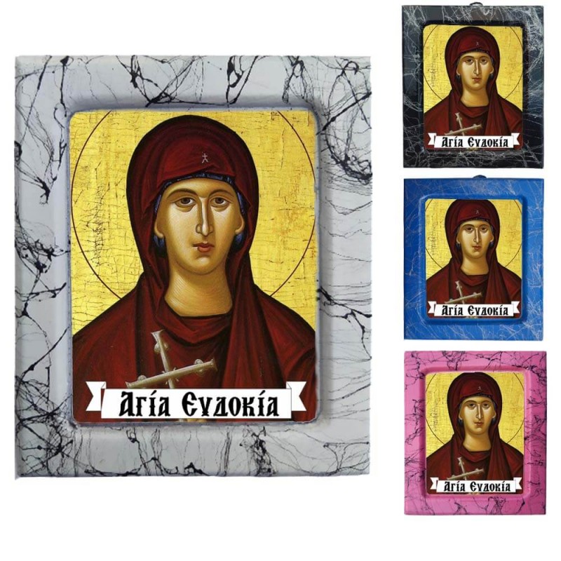 Αγία Ευδοκία - Κεραμική Εικονούλα Τεχνοτροπίας 