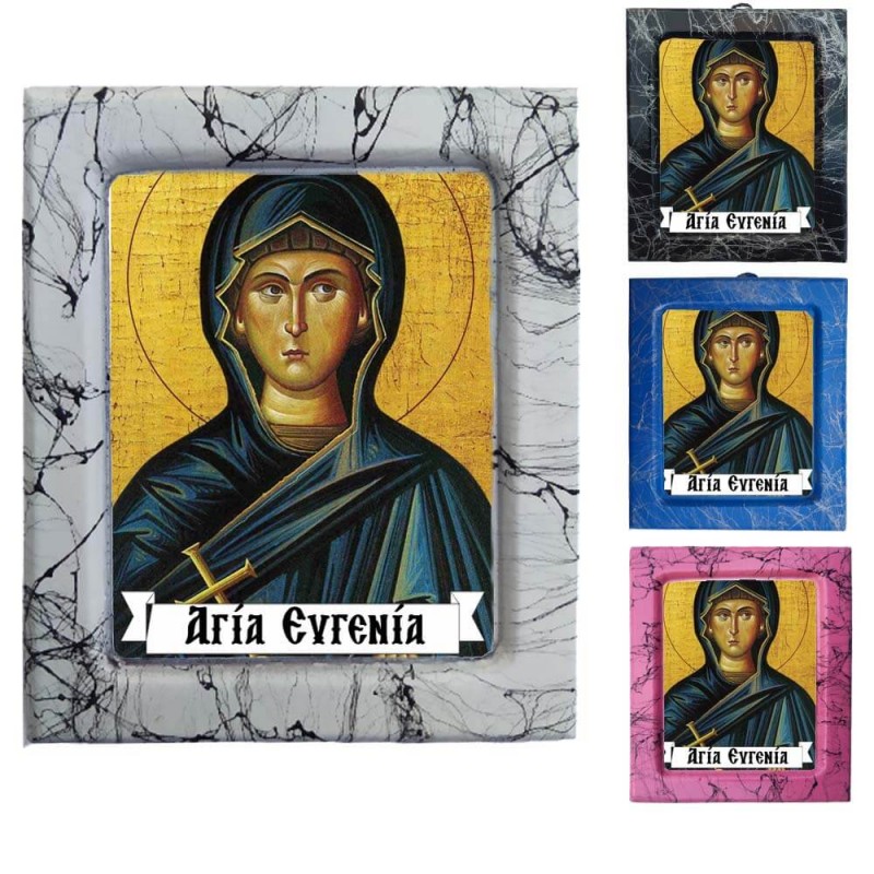 Αγία Ευγενία - Κεραμική Εικονούλα Τεχνοτροπίας 