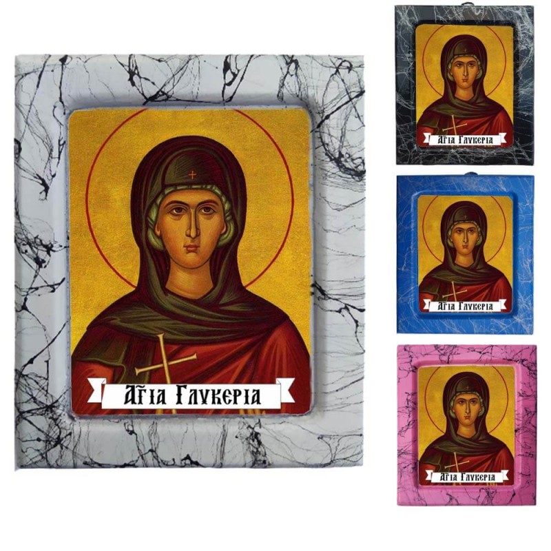 Αγία Γλυκερία - Κεραμική Εικονούλα Τεχνοτροπίας 