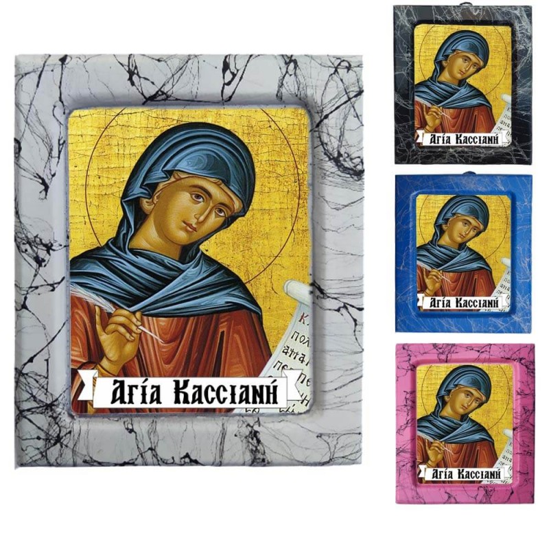 Αγία Κασσιανή - Κεραμική Εικονούλα Τεχνοτροπίας 