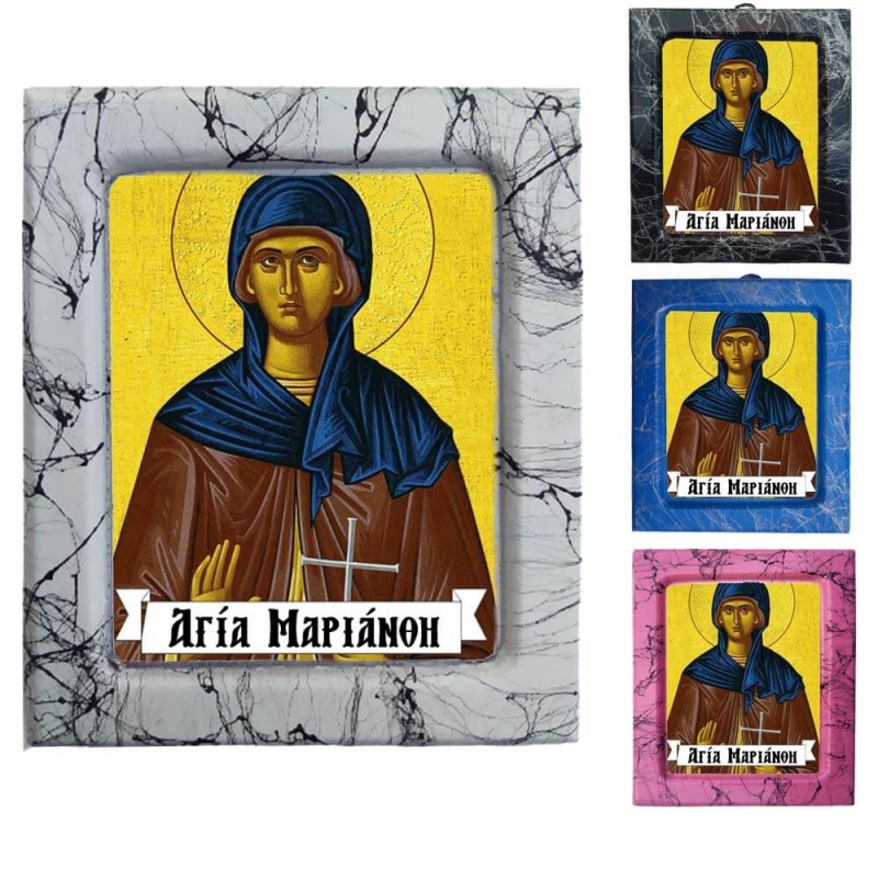 Αγία Μαριάνθη - Κεραμική Εικονούλα Τεχνοτροπίας 