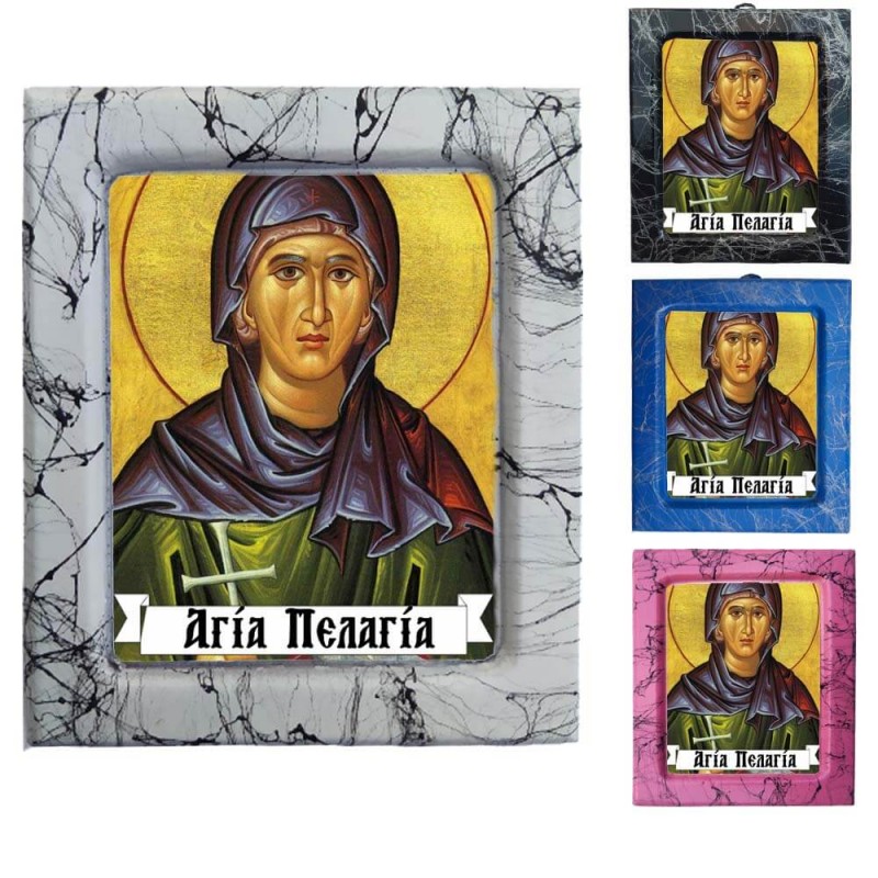 Αγία Πελαγία - Κεραμική Εικονούλα Τεχνοτροπίας 