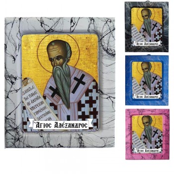 Άγιος Αλέξανδρος - Κεραμική Εικονούλα Τεχνοτροπίας 