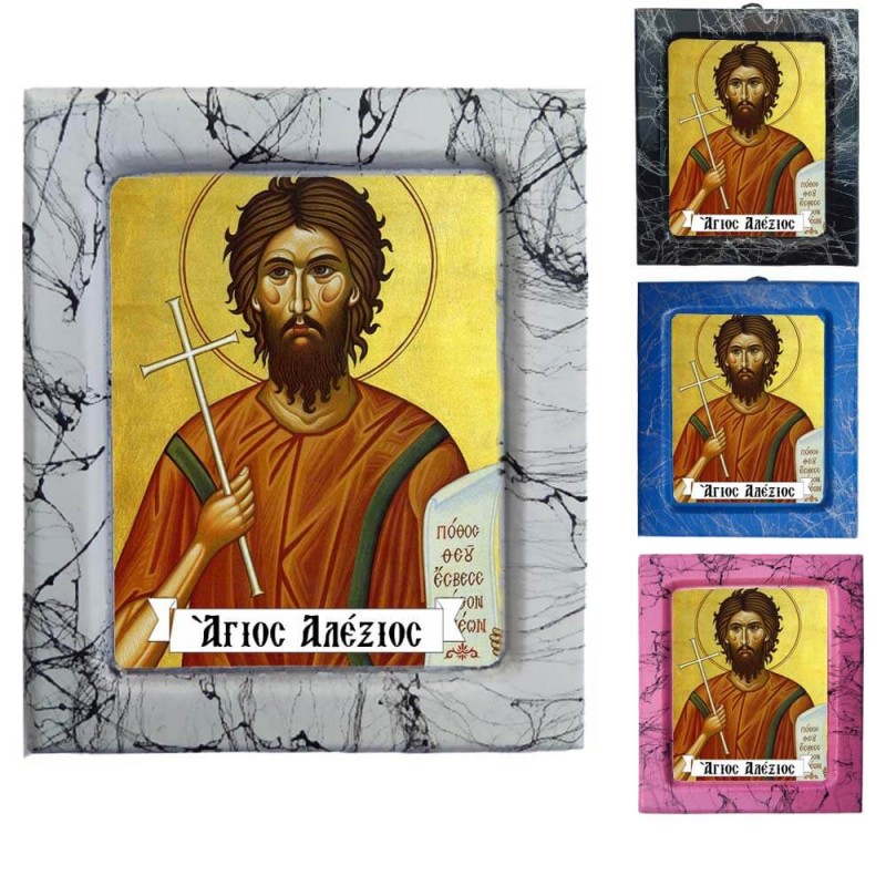 Άγιος Αλέξιος - Κεραμική Εικονούλα Τεχνοτροπίας 