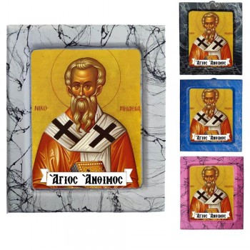 Άγιος Άνθιμος - Κεραμική Εικονούλα Τεχνοτροπίας 