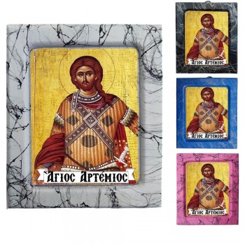 Άγιος Αρτέμιος - Κεραμική Εικονούλα Τεχνοτροπίας 
