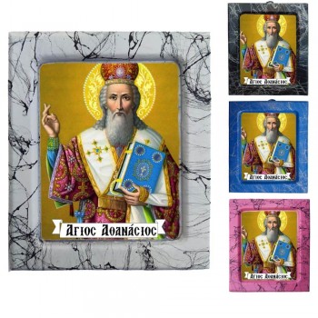 Άγιος Αθανάσιος - Κεραμική Εικονούλα Τεχνοτροπίας 