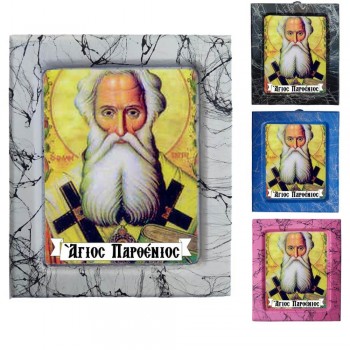 Άγιος Παρθένιος - Κεραμική Εικονούλα Τεχνοτροπίας 