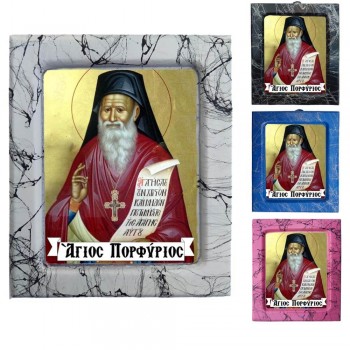 Άγιος Πορφύριος - Κεραμική Εικονούλα Τεχνοτροπίας 