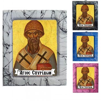 Άγιος Σπυρίδων - Κεραμική Εικονούλα Τεχνοτροπίας 