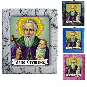 Άγιος Στυλιανός - Κεραμική Εικονούλα Τεχνοτροπίας 