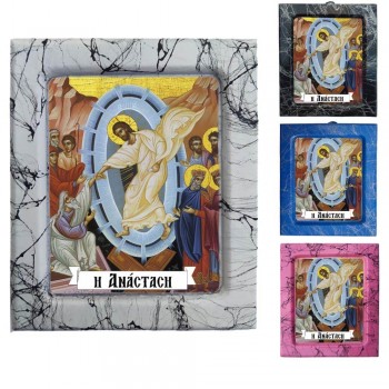 Ανάσταση Χριστού - Κεραμική Εικονούλα Τεχνοτροπίας 