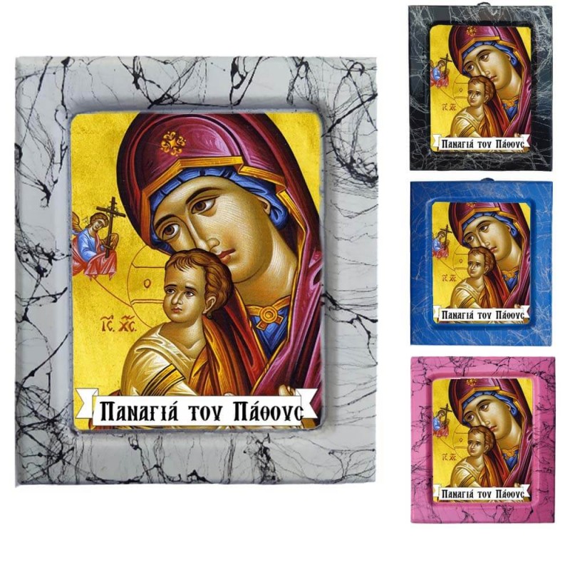 Παναγία του Πάθους - Κεραμική Εικονούλα Τεχνοτροπίας 