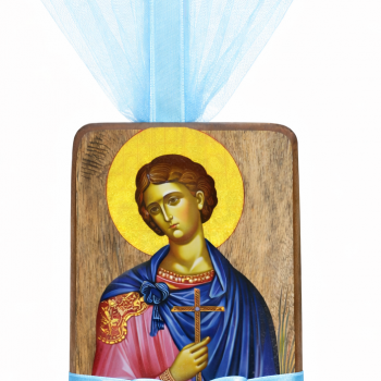 Ξύλινη Εικονίτσα Μπομπονιέρα 10cm