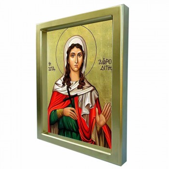 ΑΓΙΑ ΑΦΡΟΔΙΤΗ - Χρυσή Κεραμική Εικόνα Πολυτελείας 25cm