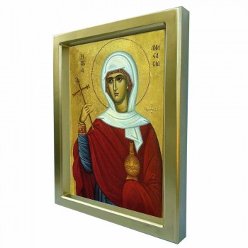 ΑΓΙΑ ΑΝΑΣΤΑΣΙΑ - Χρυσή Κεραμική Εικόνα Πολυτελείας 25cm