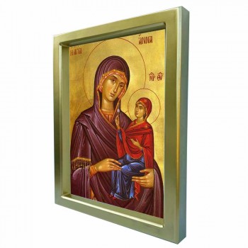 ΑΓΙΑ ΑΝΝΑ - Χρυσή Κεραμική Εικόνα Πολυτελείας 25cm