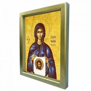 ΑΓΙΑ ΒΕΡΟΝΙΚΗ - Χρυσή Κεραμική Εικόνα Πολυτελείας 25cm