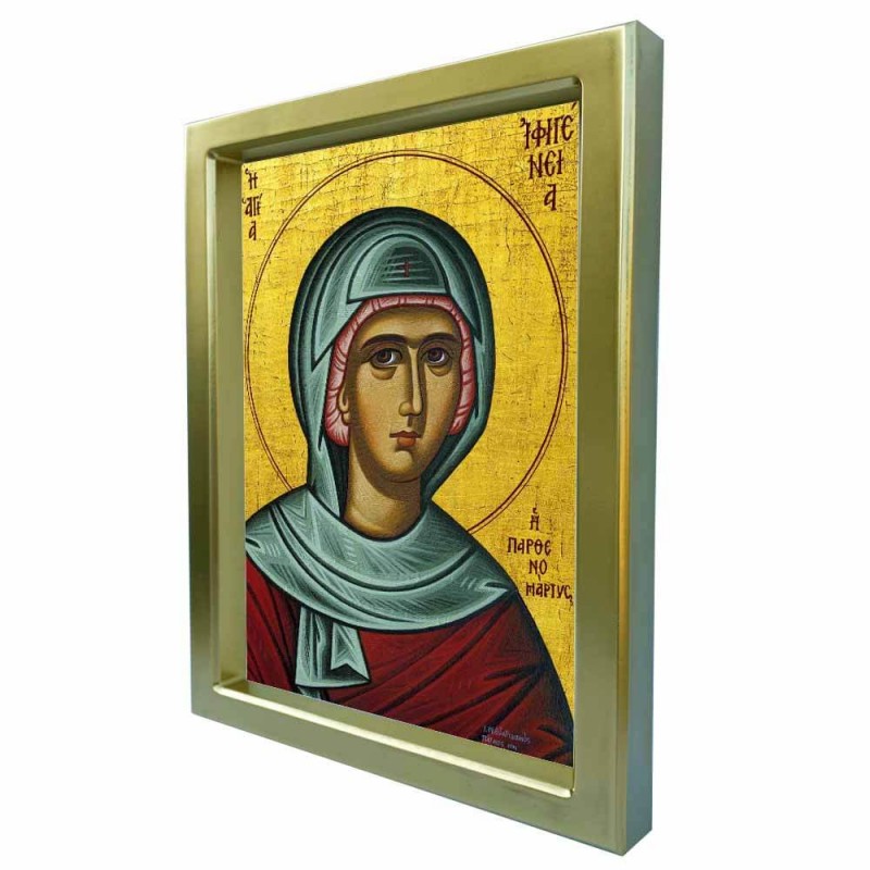 ΑΓΙΑ ΙΦΙΓΕΝΕΙΑ - Χρυσή Κεραμική Εικόνα Πολυτελείας 25cm