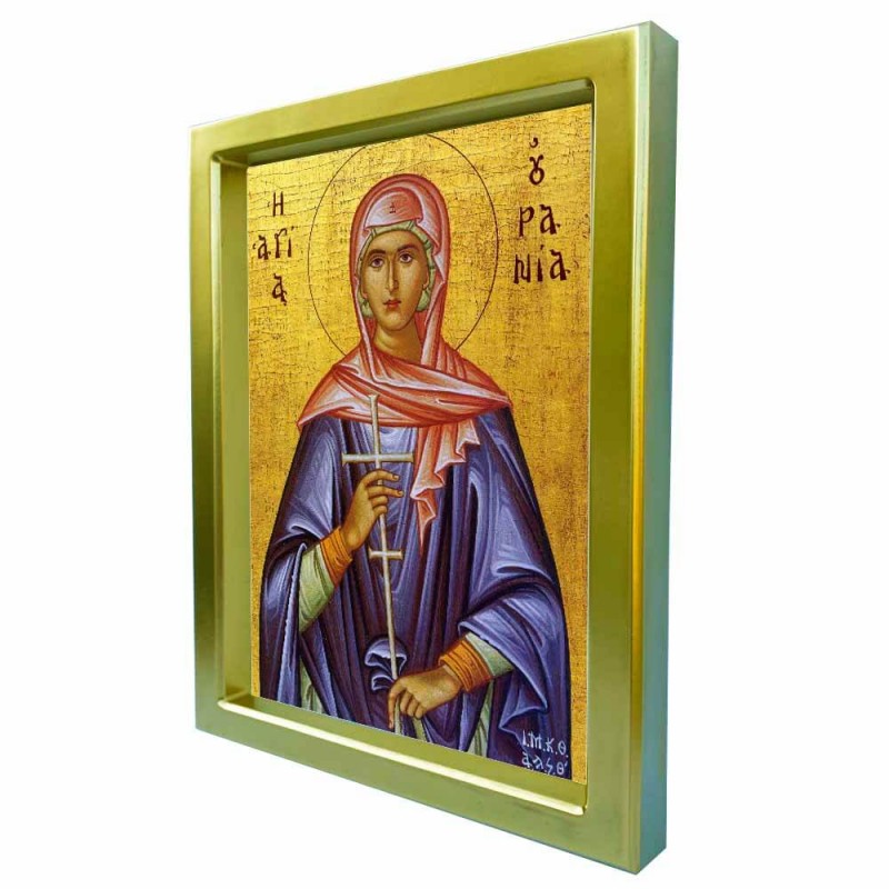 ΑΓΙΑ ΟΥΡΑΝΙΑ - Χρυσή Κεραμική Εικόνα Πολυτελείας 25cm