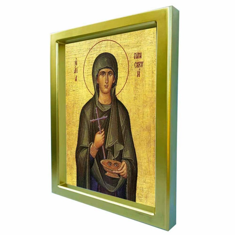 ΑΓΙΑ ΠΑΡΑΣΚΕΥΗ - Χρυσή Κεραμική Εικόνα Πολυτελείας 25cm