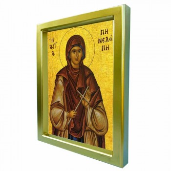 ΑΓΙΑ ΠΗΝΕΛΟΠΗ - Χρυσή Κεραμική Εικόνα Πολυτελείας 25cm