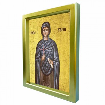 ΑΓΙΑ ΞΕΝΗ - Χρυσή Κεραμική Εικόνα Πολυτελείας 25cm