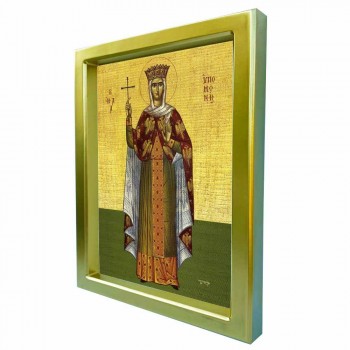 ΑΓΙΑ ΥΠΟΜΟΝΗ - Χρυσή Κεραμική Εικόνα Πολυτελείας 25cm