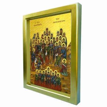 ΑΓΙΕΣ ΣΑΡΑΝΤΑ ΠΑΡΘΕΝΟΜΑΡΤΥΡΕΣ - Χρυσή Κεραμική Εικόνα Πολυτελείας 25cm