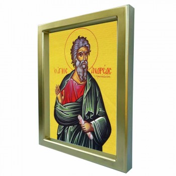ΑΓΙΟΣ ΑΝΔΡΕΑΣ - Χρυσή Κεραμική Εικόνα Πολυτελείας 25cm