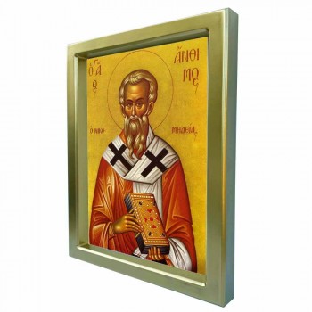 ΑΓΙΟΣ ΑΝΘΙΜΟΣ - Χρυσή Κεραμική Εικόνα Πολυτελείας 25cm