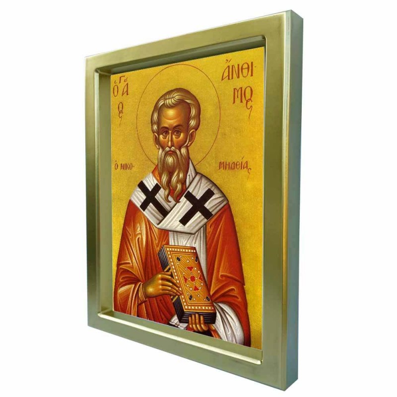 ΑΓΙΟΣ ΑΝΘΙΜΟΣ - Χρυσή Κεραμική Εικόνα Πολυτελείας 25cm