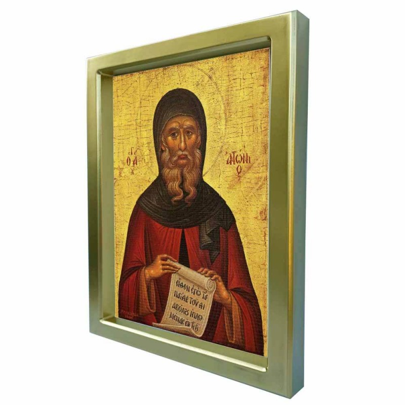 ΑΓΙΟΣ ΑΝΤΩΝΙΟΣ - Χρυσή Κεραμική Εικόνα Πολυτελείας 25cm