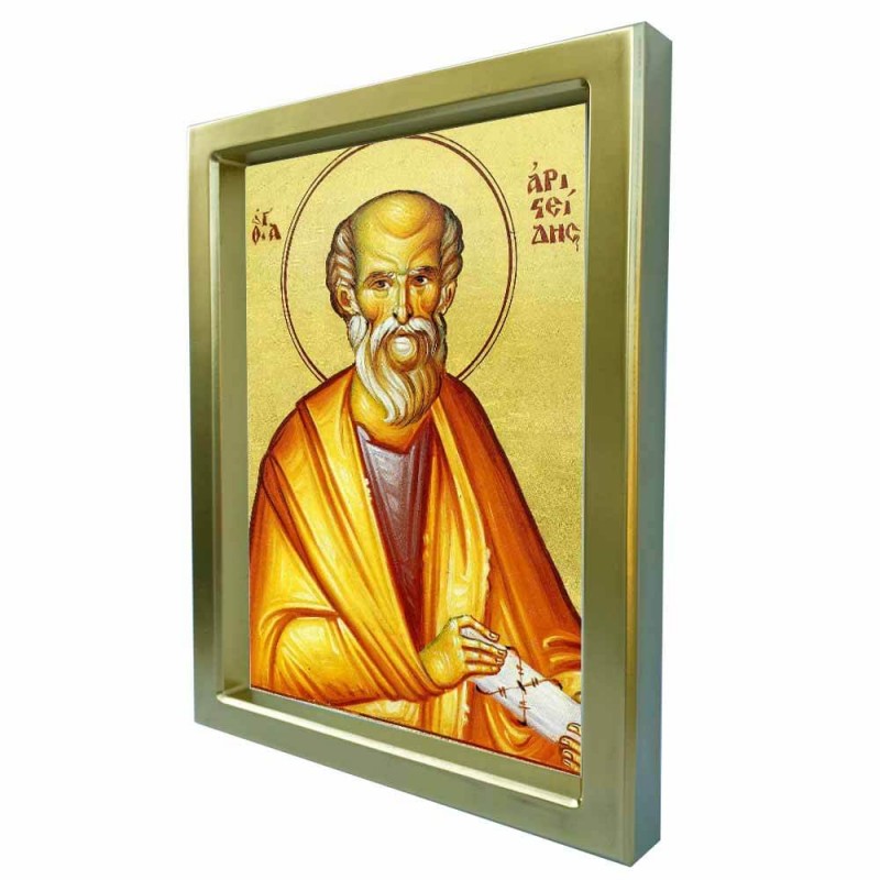 ΑΓΙΟΣ ΑΡΙΣΤΕΙΔΗΣ - Χρυσή Κεραμική Εικόνα Πολυτελείας 25cm