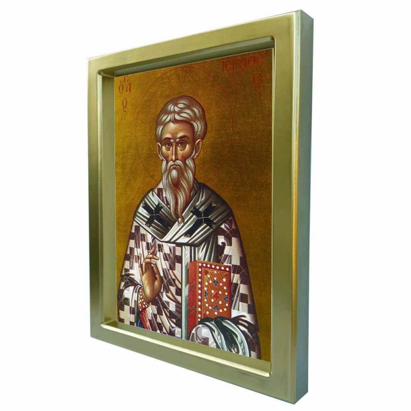 ΑΓΙΟΣ ΙΕΡΟΘΕΟΣ - Χρυσή Κεραμική Εικόνα Πολυτελείας 25cm