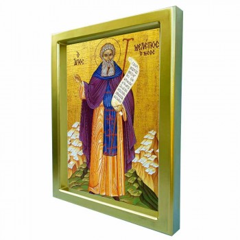 ΑΓΙΟΣ ΜΕΛΕΤΙΟΣ - Χρυσή Κεραμική Εικόνα Πολυτελείας 25cm