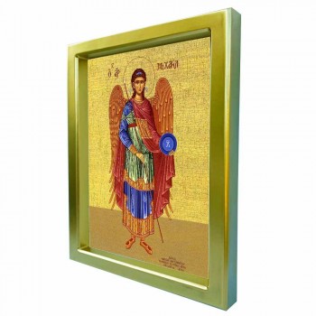 ΑΡΧΑΓΓΕΛΟΣ ΜΙΧΑΗΛ - Χρυσή Κεραμική Εικόνα Πολυτελείας 25cm