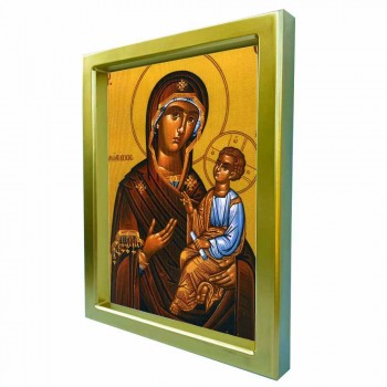 ΠΑΝΑΓΙΑ ΓΟΡΓΟΫΠΗΚΟΟΣ - Χρυσή Κεραμική Εικόνα Πολυτελείας 25cm