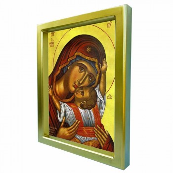 ΠΑΝΑΓΙΑ ΚΑΡΔΙΩΤΙΣΣΑ - Χρυσή Κεραμική Εικόνα Πολυτελείας 25cm