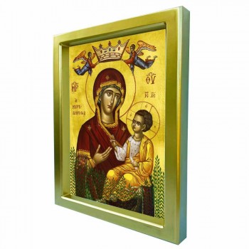 ΠΑΝΑΓΙΑ ΜΥΡΤΙΔΙΩΤΙΣΣΑ - Χρυσή Κεραμική Εικόνα Πολυτελείας 25cm