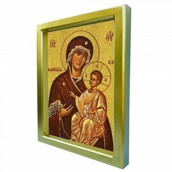 ΠΑΝΑΓΙΑ ΠΟΡΤΑΪΤΙΣΣΑ - Χρυσή Κεραμική Εικόνα Πολυτελείας 25cm