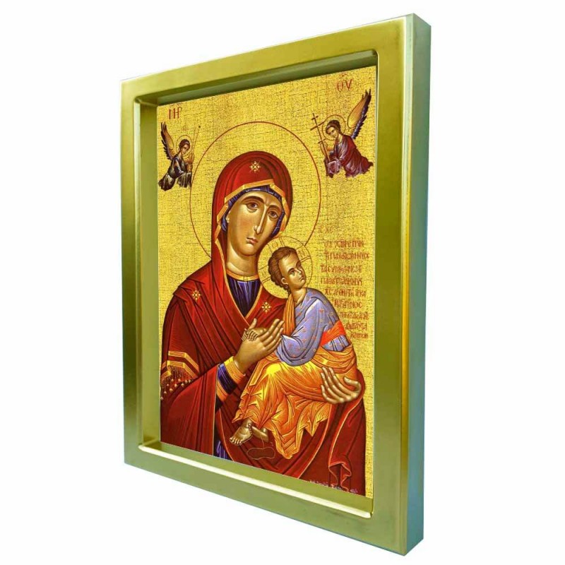 ΠΑΝΑΓΙΑ ΘΕΟΤΟΚΟΣ - Χρυσή Κεραμική Εικόνα Πολυτελείας 25cm